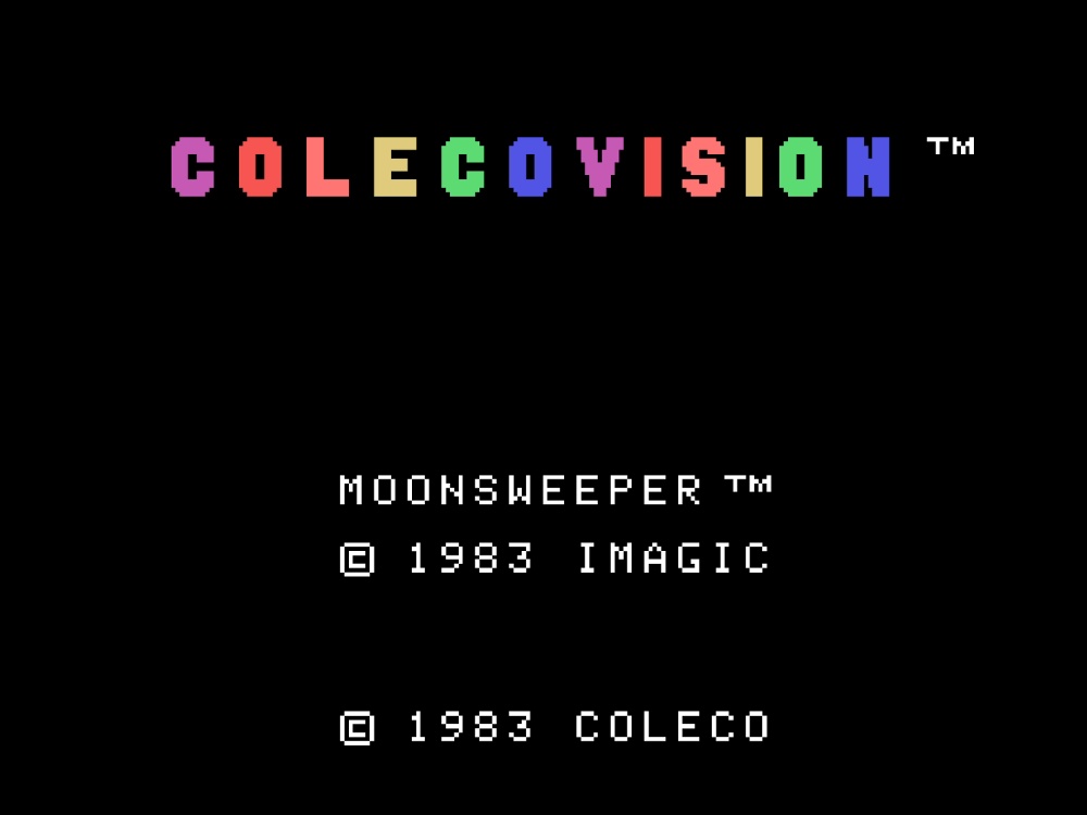 Title Screen of Moonsweeper for Colecovision